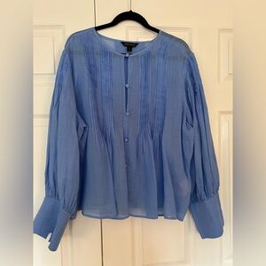Banana Republic Ramie Pintuck blouse